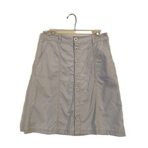 Eddie Bauer Skirt khaki size 4 Straight Buttons Pockets casual